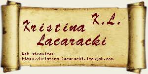 Kristina Laćarački vizit kartica